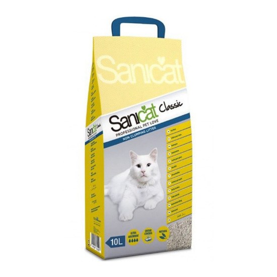 Sanicat Classic sin perfume, arena para gatos 10l