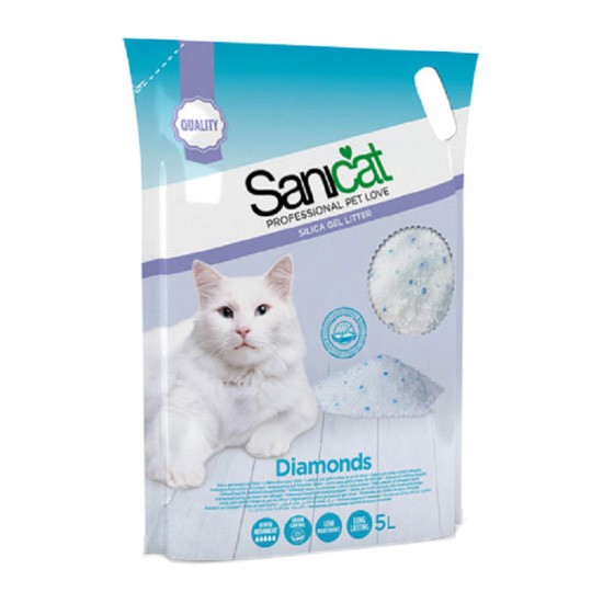 Diamond Sanicat perlas de sílice alternativas a la arena para gatos 7,5l