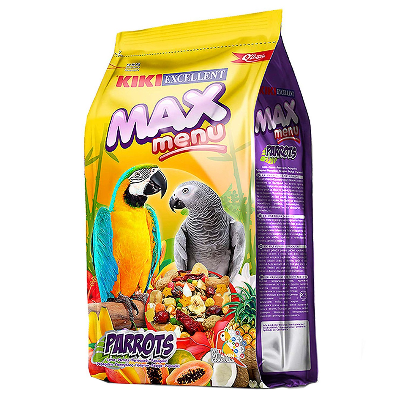 Kiki max menu loros y cotorras 2,5kgs.