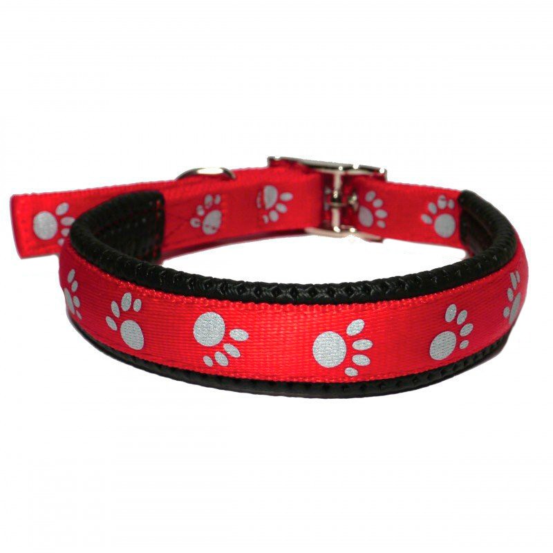 Rosewood collar reflec huellas rojo 35 cm x 15 mm