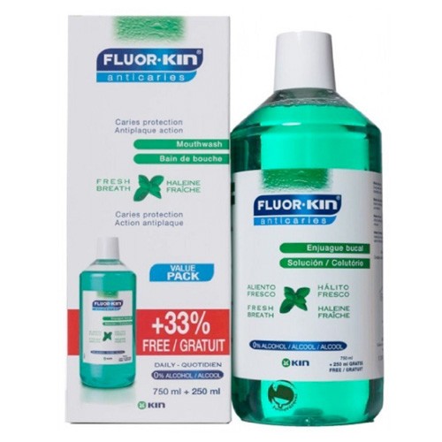 FLUORKIN ENJUAGUE ANTICARIES 750+250 ML