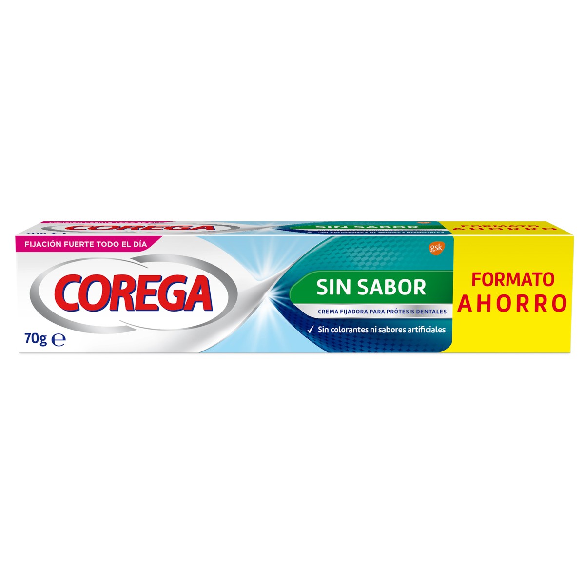 Corega Sin Sabor crema fijadora para prótesis dentales 70g