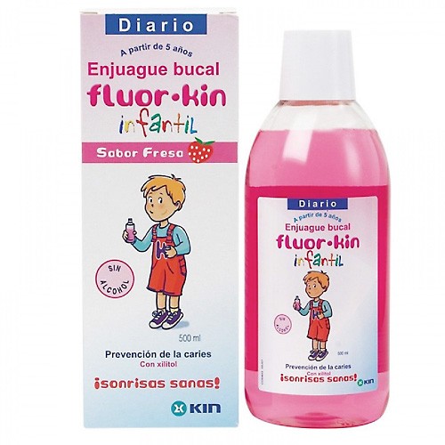 Fluorkin infantil enjuague fresa 500ml