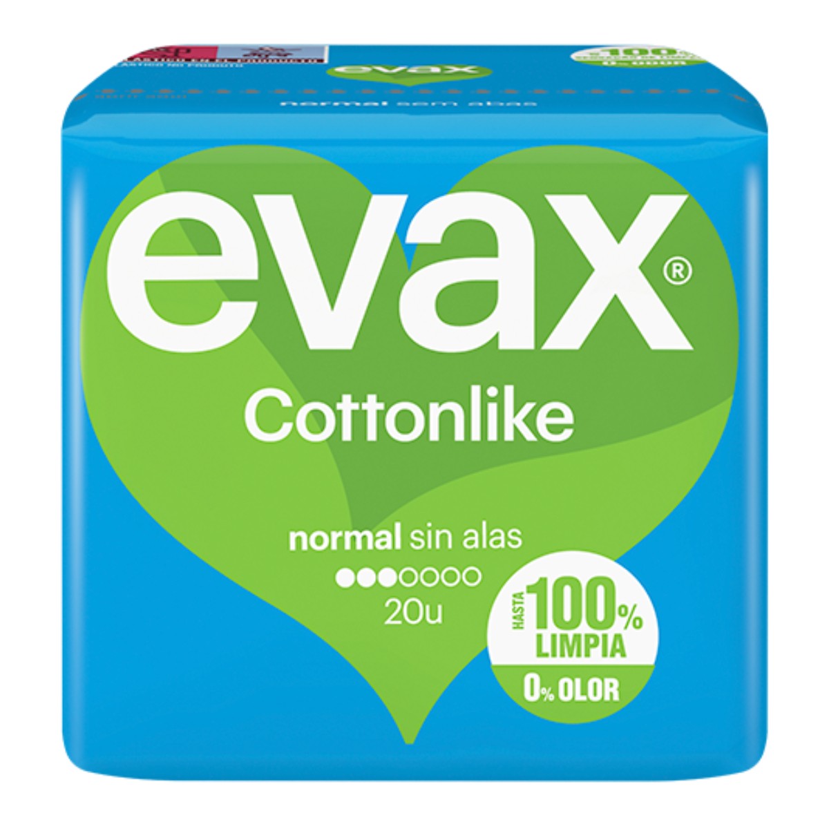 Compresas evax cottonlike normal 20u