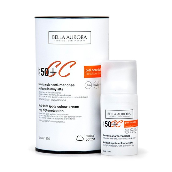 Bella Aurora color 50+ p/sensible 50ml