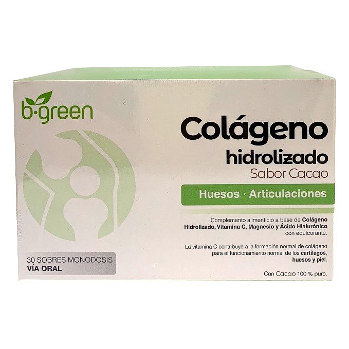 B green colágeno hidrolizado cacao 30 sobres