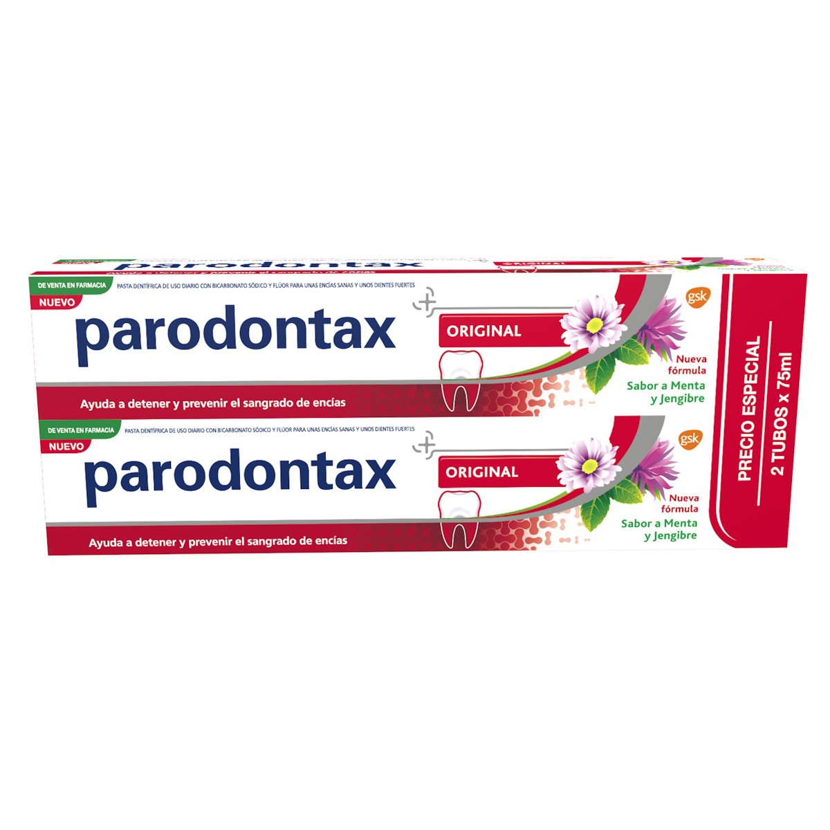 Paradontax herbal original pack pasta dentrífica 2x75ml